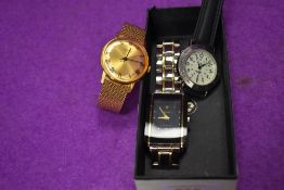 Three gents modern fashion wrist watches including Sekonda, Solar and similar