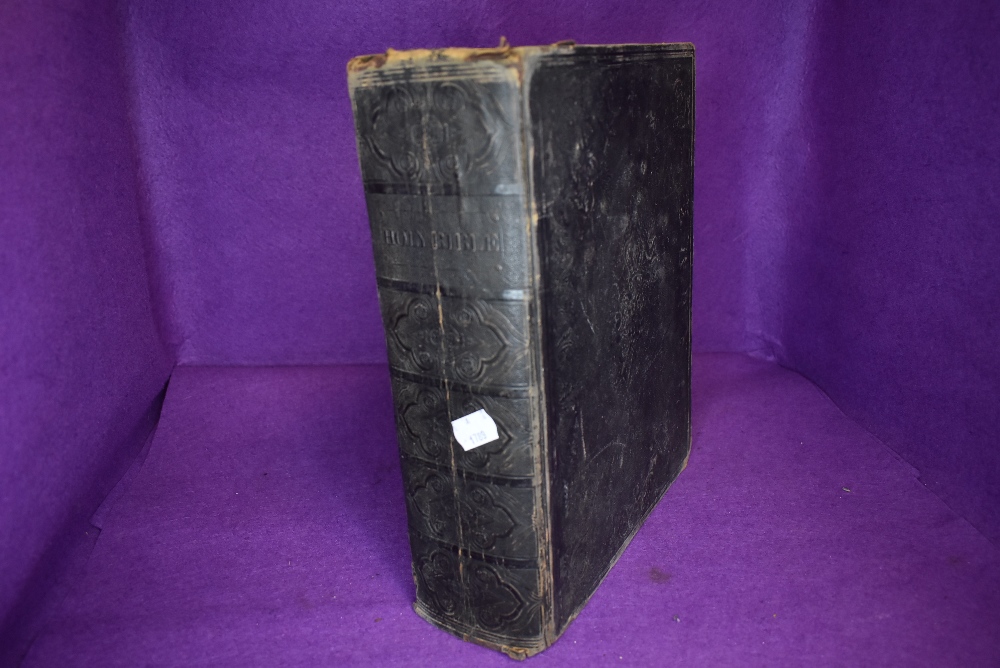 A large family leather bound bible dated 1804