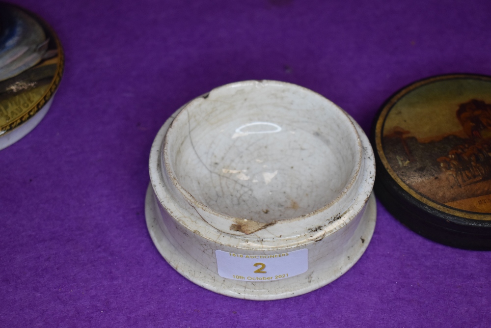 An antique paste pot stamped Crosse & Blackwell Soho London to base titled Lobster Sauce - Image 2 of 3