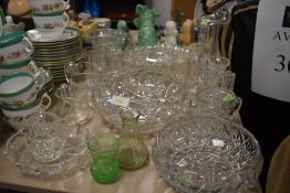 An assortment of glasses, fruit bowls and vases.