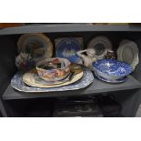 A selection of ceramics including Wedgwood Jasperware Apollo plate and Coalport etc