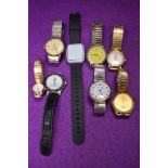 A selection of wrist watches including Enicar, Sekonda, Lorus etc