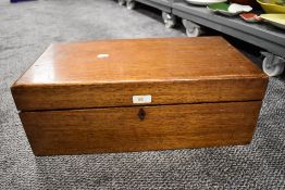 A large late Victorian writers compendium having a mahogany case with fitted interior having had