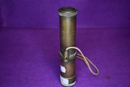 An early 20th century brass cased torch by The Wardson co Mark 2