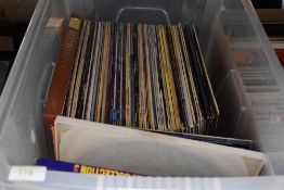 A selection of vinyl albums and records mostly 80's interest