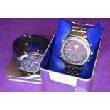 Two gent's fashion wrist watches by Pod