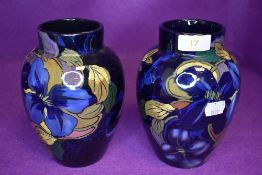 A pair of mantle or similar vase by Royal Stanley Ware in the Jacobean design