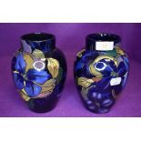 A pair of mantle or similar vase by Royal Stanley Ware in the Jacobean design