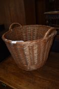 A traditional log basket