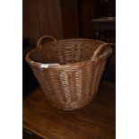 A traditional log basket