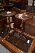 An almost pair of reproduction wine tables