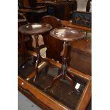 An almost pair of reproduction wine tables