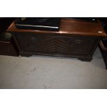 An early to mid 20th century copper topped priory style bedding box or chest