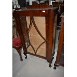 An early 20th Century mahogany glazed bookcase or display cabinet, width approx. 71cm