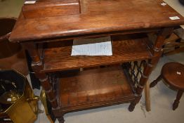 A Victorian oak side table , possibly later top