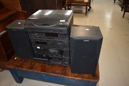 A Sony hifi system and speakers