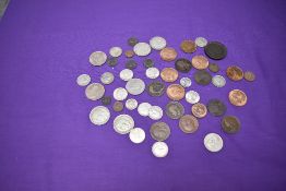 A collection of GB Coins including One Shillings, Sixpences, Two Shillings, Half Crowns, Pennies etc