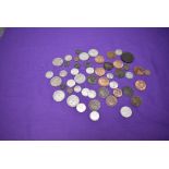 A collection of GB Coins including One Shillings, Sixpences, Two Shillings, Half Crowns, Pennies etc