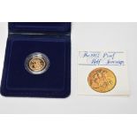 A 1982 Queen Elizabeth Gold Proof Half Sovereign in original case