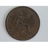 A Queen Victoria Bun Head 1868 Bronze Penny