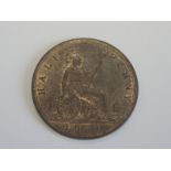 A Queen Victoria Bun Head 1871 Bronze Half Penny