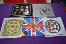 Three GB Year Sets, 1999 8 Coin brilliant uncirculated, 2000 9 coin brilliant uncirculated and boxed