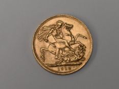 A George V 1912 Gold Sovereign