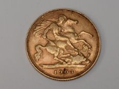 A Edward VII 1903 George & Dragon Gold Half Sovereign