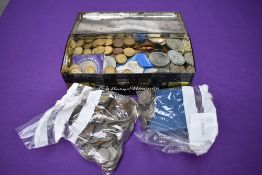 A collection of GB and World Coins including a small amount of Silver