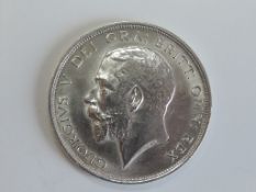 A George V 1913 Silver Half Crown