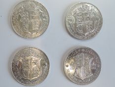 Four George V Silver Half Crowns, 1926 2nd issue, 1926 3rd issue modified effigy, 1927 3rd issue