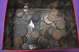 A collection of GB Copper Coins, 1600's to 1800's, Farthings, Halfpennies and Pennies along with