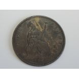 A Queen Victoria Bun Head 1874 Bronze Penny 6H