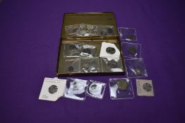A small collection of Ancient Coins including Roman, in tin