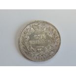 A Queen Victoria 1865 Silver Shilling, die number 92
