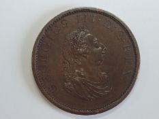 A George III 1805 Half Penny Pattern Restrike, obverse side GEORGIUS III.D..G.REX., reverse, BRITAN