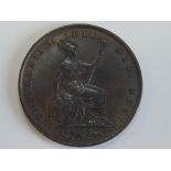 A Queen Victoria 1855 Young Head Copper Half Penny