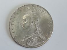 A Queen Victoria 1889 Jubilee Bust Silver Half Crown