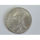 A Queen Victoria 1889 Jubilee Bust Silver Half Crown