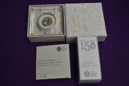 A Royal Mint Limited Edition 150th Anniversary of Beatrix Potter 2016 Silver Proof 50p, Jemima