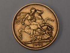 A Queen Victoria 1876 Gold Sovereign having Sydney Mint Mark