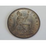 A Queen Victoria Bun Head 1880 Bronze Penny