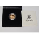 A 1982 Elizabeth II Gold Proof Sovereign in case