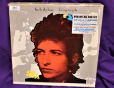 A vinyl box set of Bob Dylan's ' Biograph ' five records in total - some wear to box with vinyl in