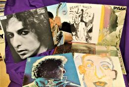 An eight album lot of Bob Dylan records - mix of original and later pressings - please ask for