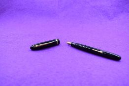 A Watermans Champion 501 leverfill fountain pen in Black single band with Watermans W2B nib.