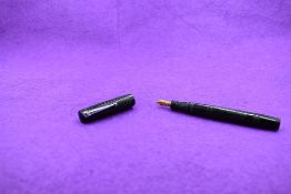 A Mabie Todd & Co Blackbird 5261 Self filler Leverfill fountain pen, in chased BHR, a Blackbird nib.