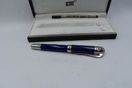 A Montblanc roller ball pen. Limited edition Jules Verne 14873/18500