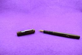 A Mabie Todd & co Swan Self Filler leverfill fountain pen in BHR (discoloured), screw cap with the