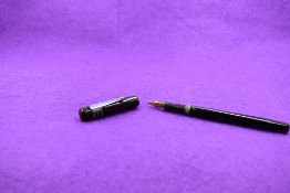 A Mabie Todd & co Swan No2 Eyedropper fountain pen in chased BHR, screw cap, with Swan No2 nib.